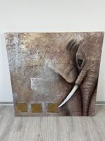 Original Öl- Gemälde - Elefant