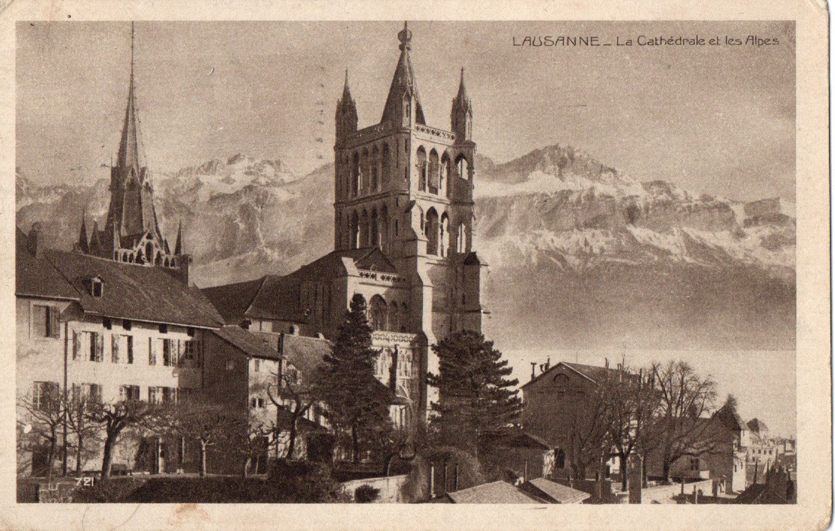 Ansichtskarten: Lausanne - La Cathédrale – Gebraucht aus Melano von pisonsdro