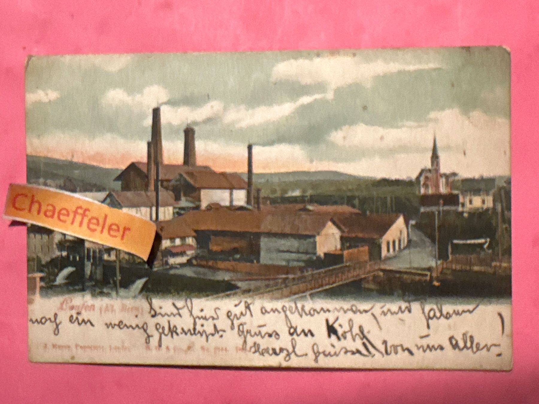 Cartoline postali: 1903 Laufen ( Kt. Bern) – Usato da Zürich venduto da Chaeffeler