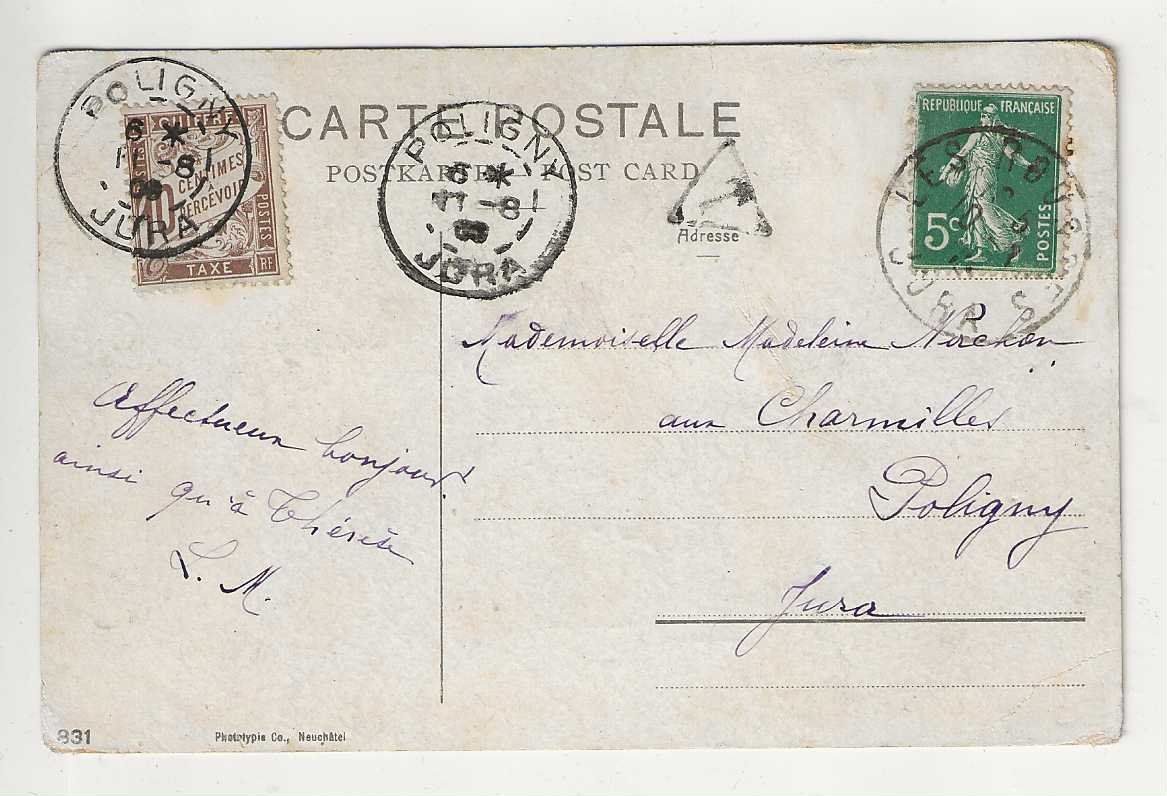 Cartoline postali: Lac de Joux, 1909 – Usato da Spiez venduto da Niesen20 1