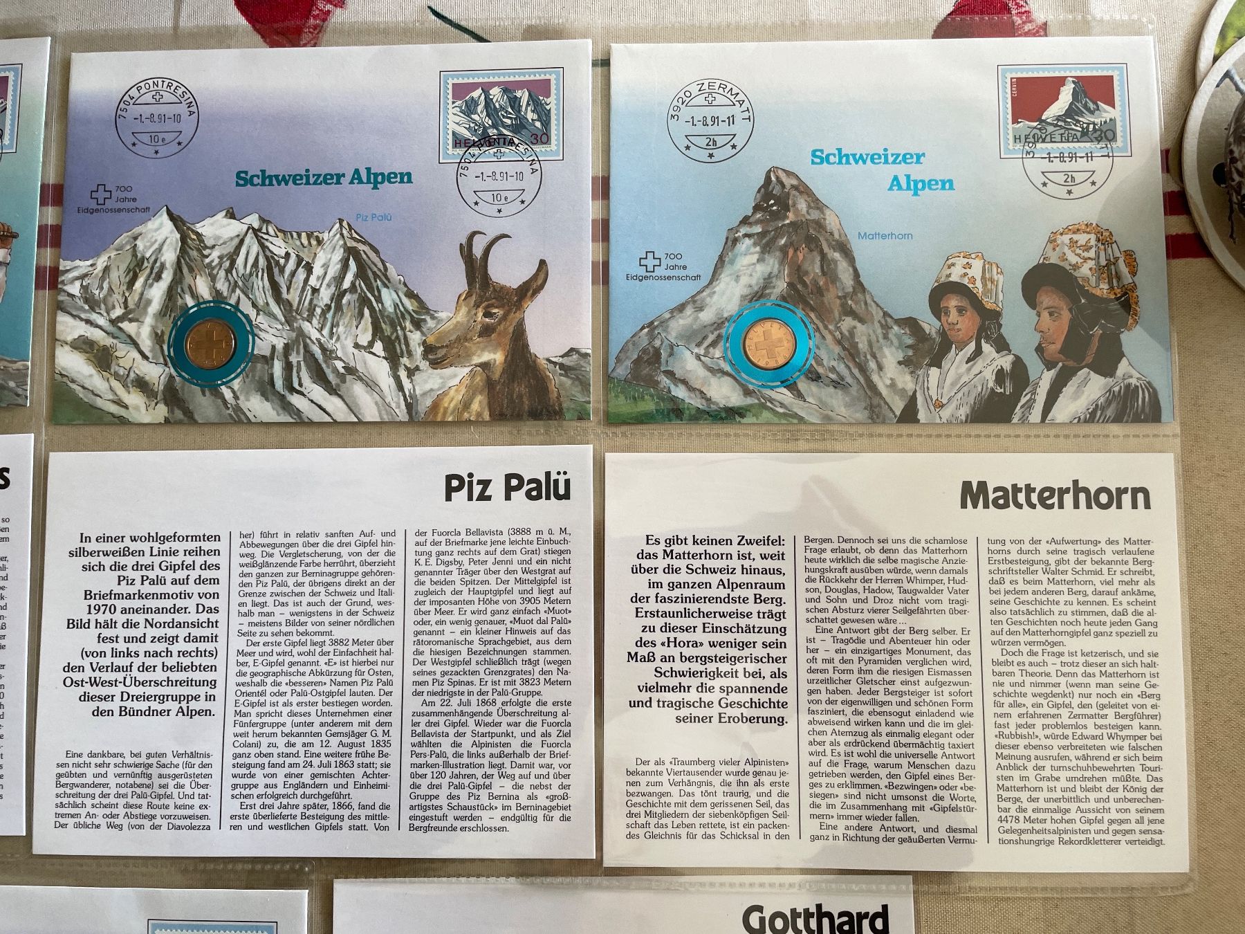 Tutti le monete: Série 7 Schweizer Alpen 1991 Numisbrief – Nuovo e nell'imballaggio originale da Bôle venduto da Frouz 2