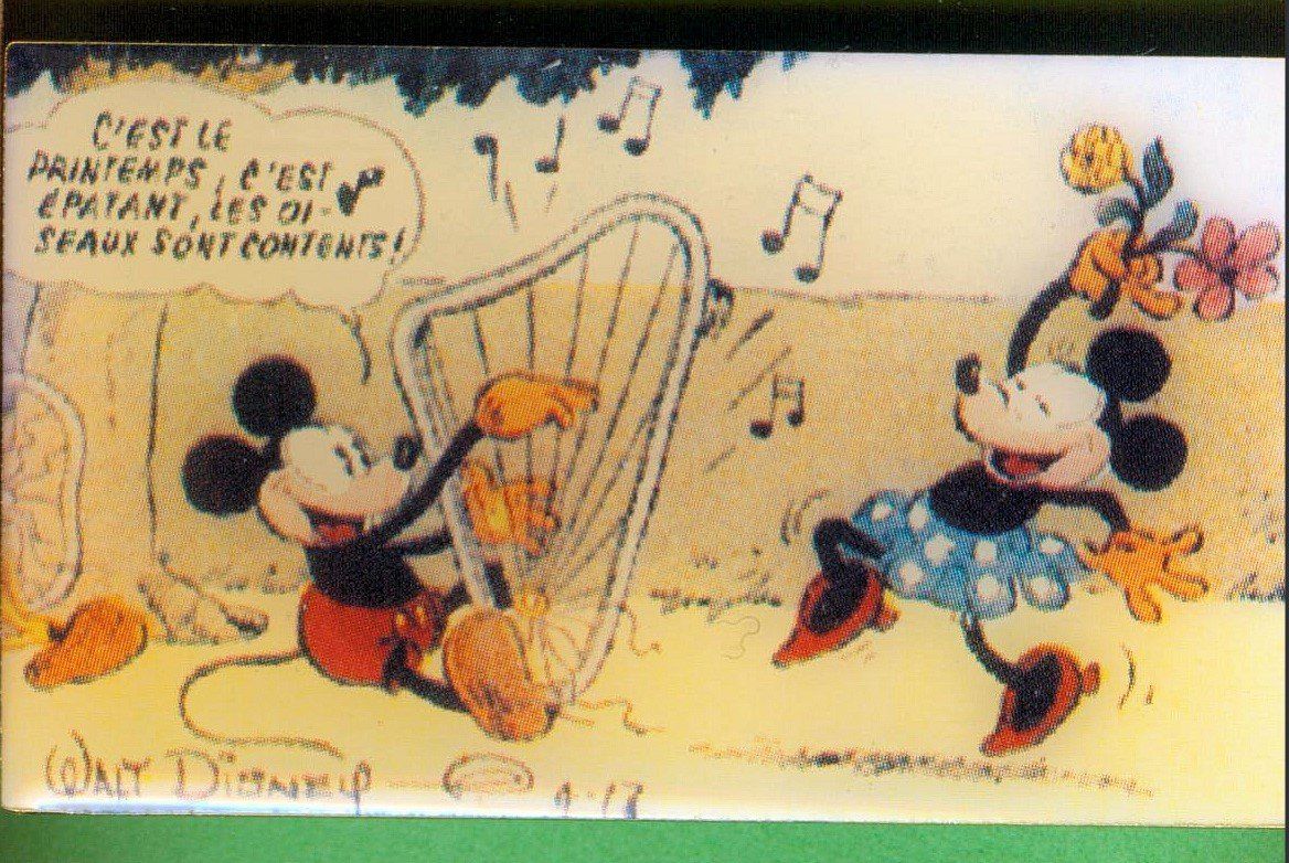 Disney Placchette & Badge: Disney   Plakat  MICKEY & MINNI – Usato da Winterthur venduto da Sammleroase
