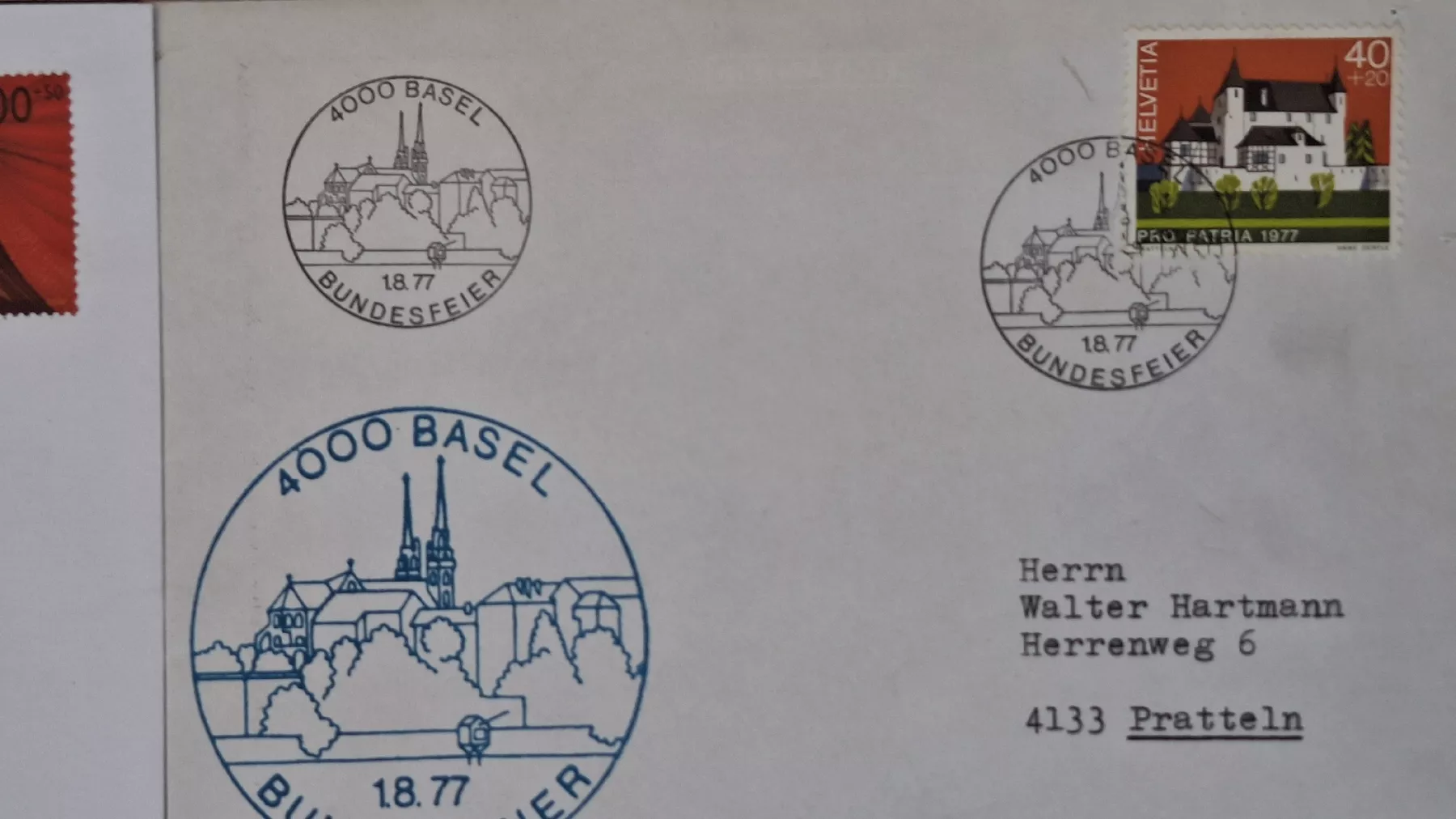 Timbri: Bundesfeiersonderpoststempel – Nuovo (secondo la descrizione) da Pratteln venduto da walti-6060 8