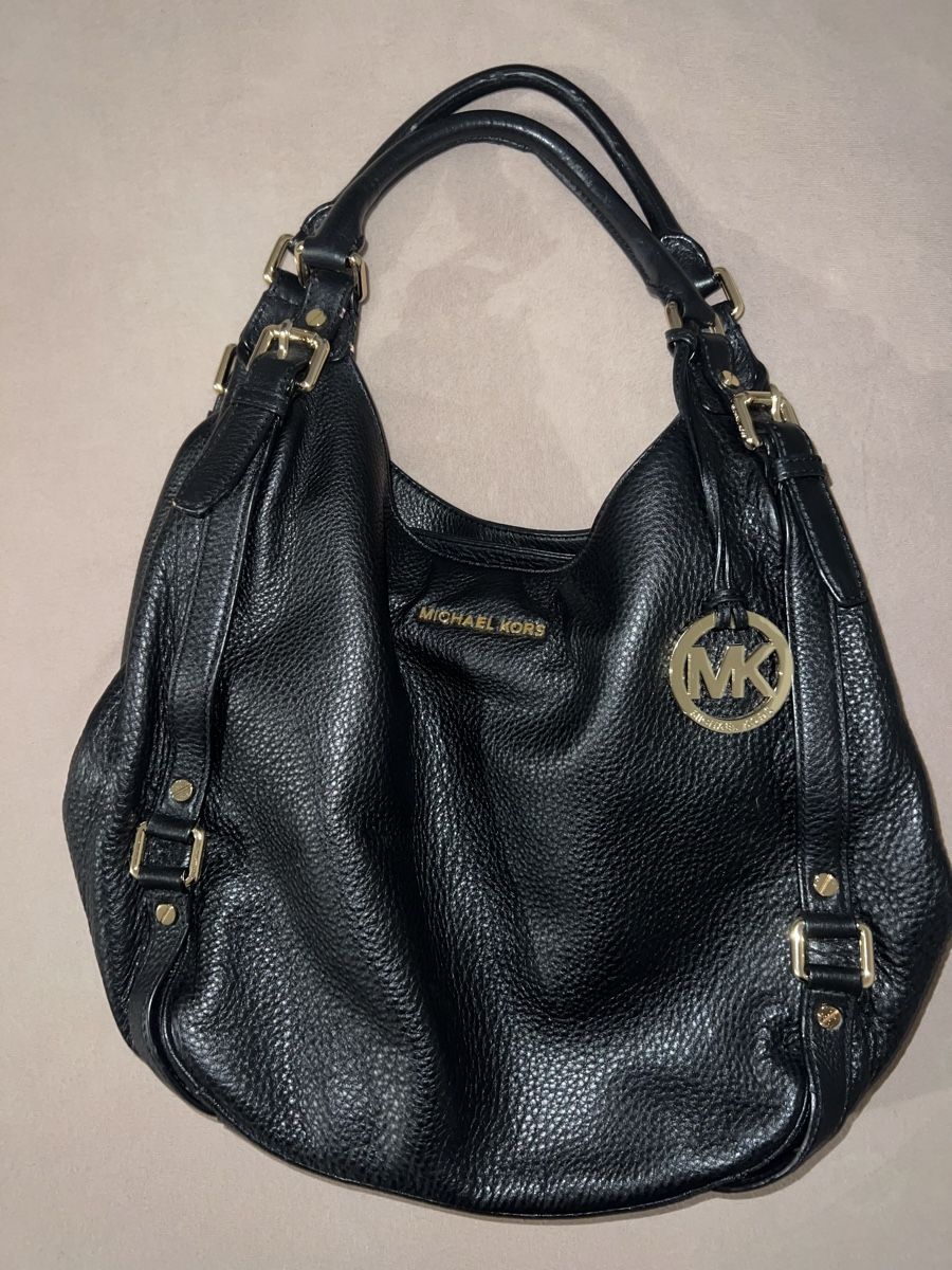 Michael Kors Borse da donna: Michael Kors Handtasche Schwarz Leder Gold – Usato da Lohn-Ammannsegg venduto da ard_yj6v 1