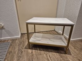 Marble Optik Tisch mit Ablage, gold-weiss, guter Zustan