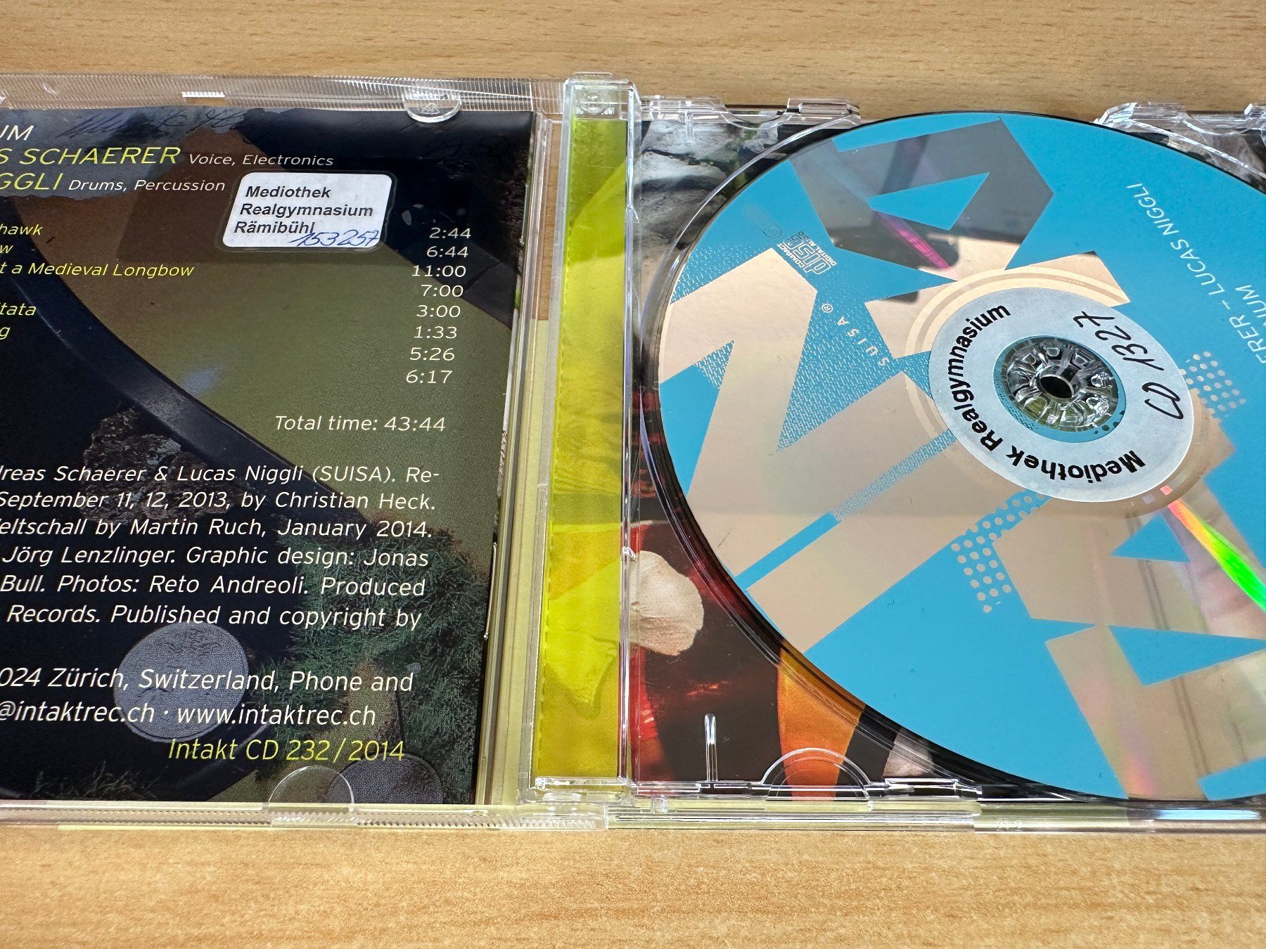 CDs: Andreas Schaerer - Lucas Niggli – Arcanum – D'occasion à Rikon im Tösstal par Alpenmutz 2