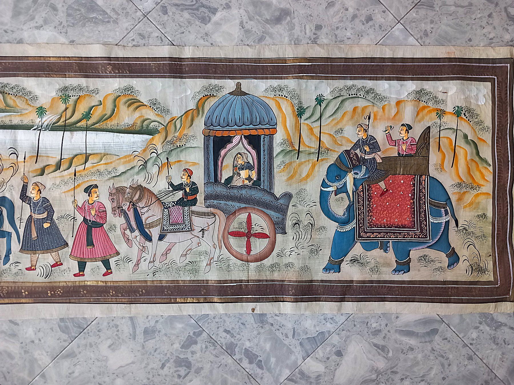 Foto & Immagini: Langes Bild in kräftigen Farben auf Stoff – Usato da Lindau venduto da san_kg2j 1