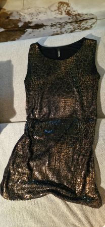 Today Pailletten Kleid, schwarz/gold, Grösse XS/S Top!