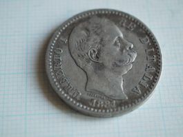 HUMBERTO I UMBERTO I 2 LIRAS 2 LIRE 1881