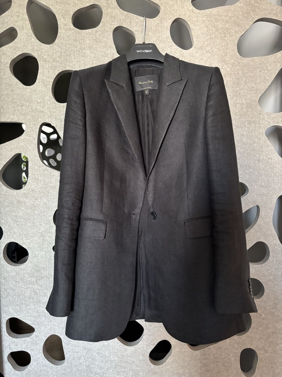 Massimo Dutti Giacche: Schwarzer Leinenblazer Gr. 34 Massimo Dutti – Usato da Bottighofen venduto da lwa_11686 1