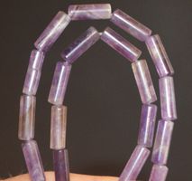 Stein Perlen Strang L-4946 – Amethyst 4x13mm Zylinder 31 Stk