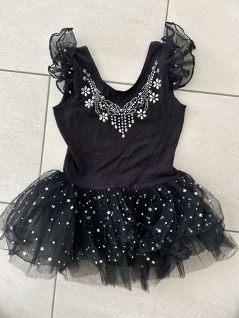 👉🏼🤩Girl's black ballet dress with stars. Size 140.