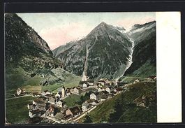 AK Goeschenen, Teilansicht mit Bergen