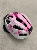 Kinder Velohelm pink Blumenmuster Grösse 49-54 gebraucht