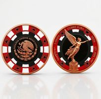 1 OZ Kupfermünze Libertad Pokerchip Rot