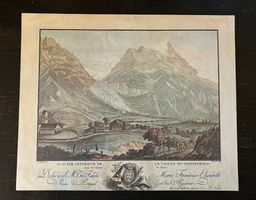 Druckgrafik "GLACIER INFERIEUR DE LA VALLÉE DU GRINDELWALD"