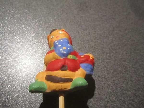 Statuette: Einsteckfigur Biene, blau/weiss gepunkte – Usato da Zürich venduto da Motzkuh 1