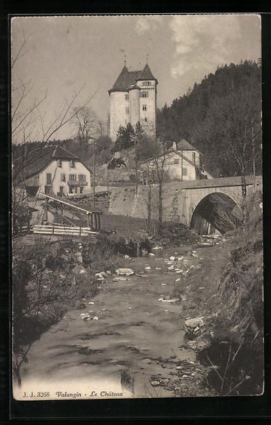 Cartoline postali: AK Valangin, le Chateau – Usato da Berlin venduto da bartko-reher