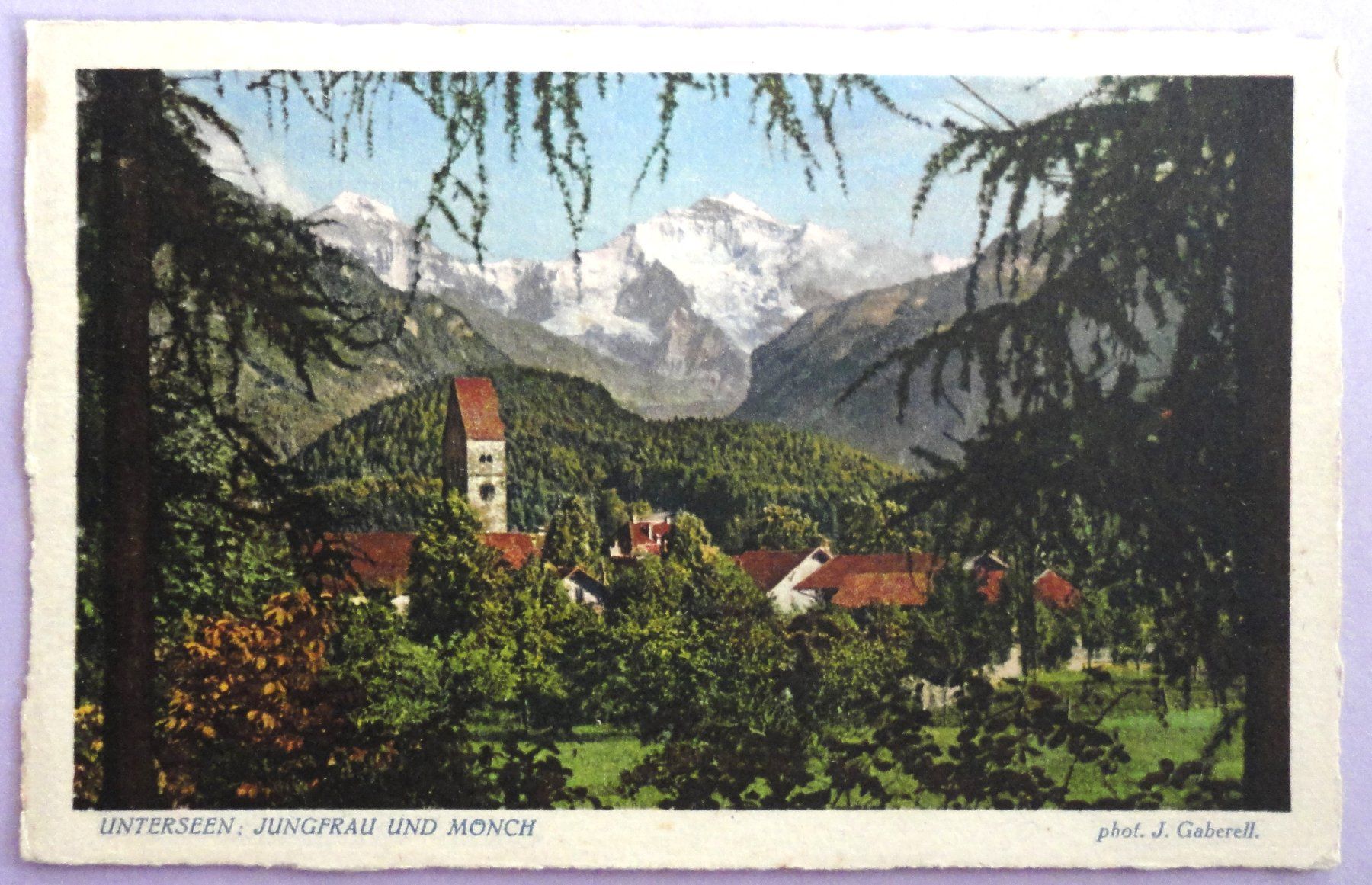 Cartoline postali: Interlaken : Jungfrau und Mönch – Usato da Fétigny venduto da Billy2miny