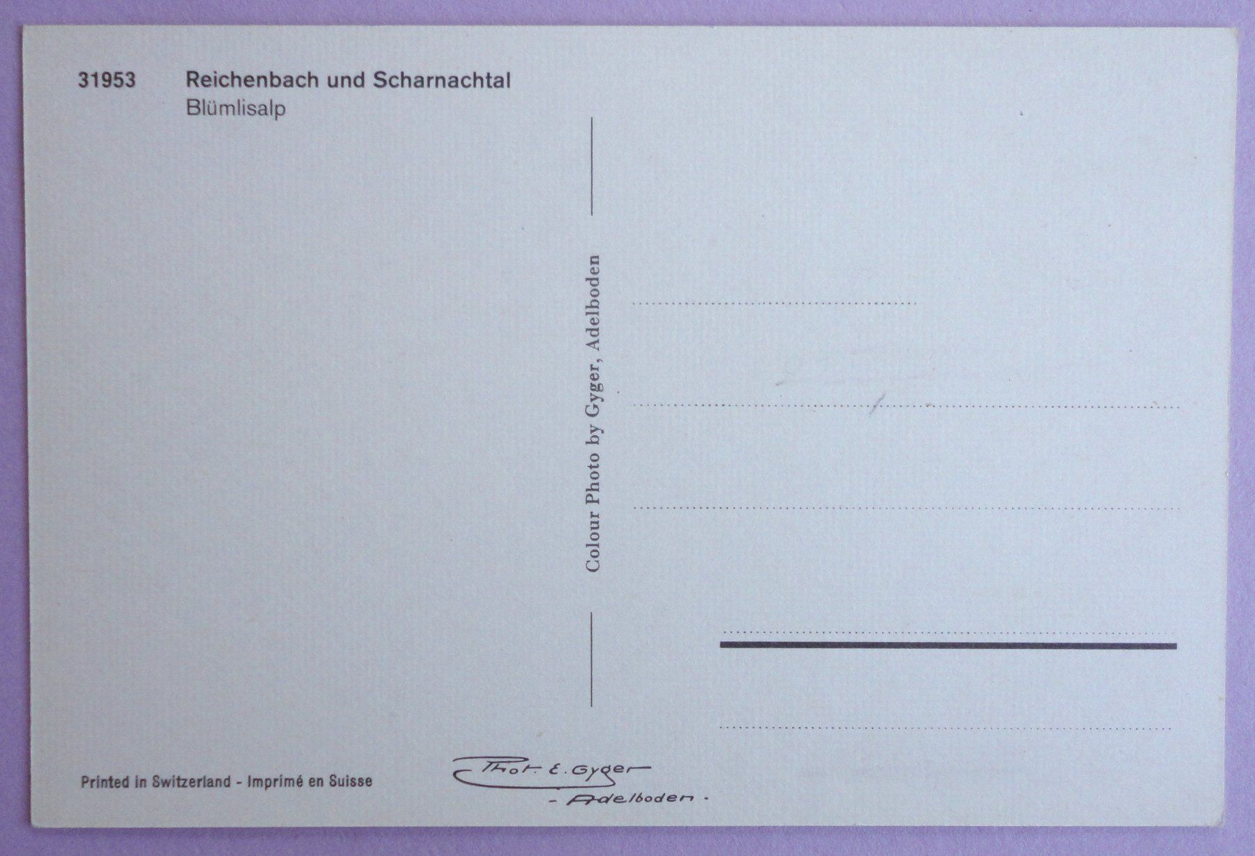 Cartes postales: Reichenbach und Scharnachtal – D'occasion à Fétigny par Billy2miny 1