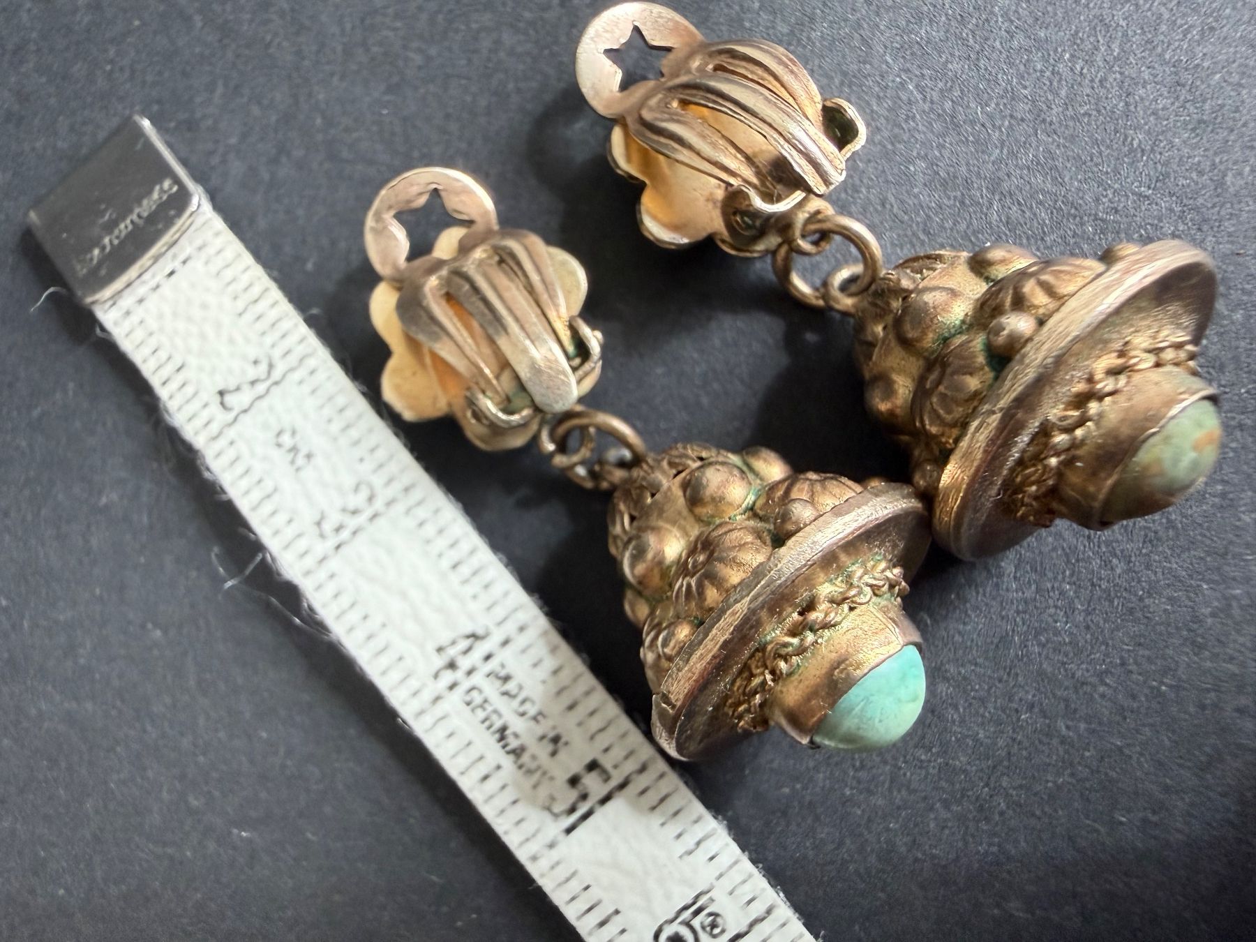 Boucles d'oreille: Vintage Ohrclips mit Türkis – D'occasion à Spiegel b. Bern par Rogger72 2