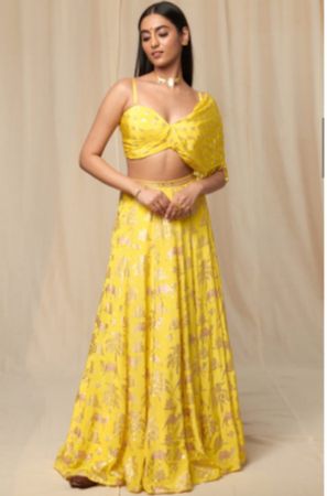 Lehenga Choli Set in Gelb - Marke: masaba