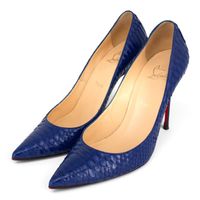 Christian Louboutin Decollete Python blau Gr. 40