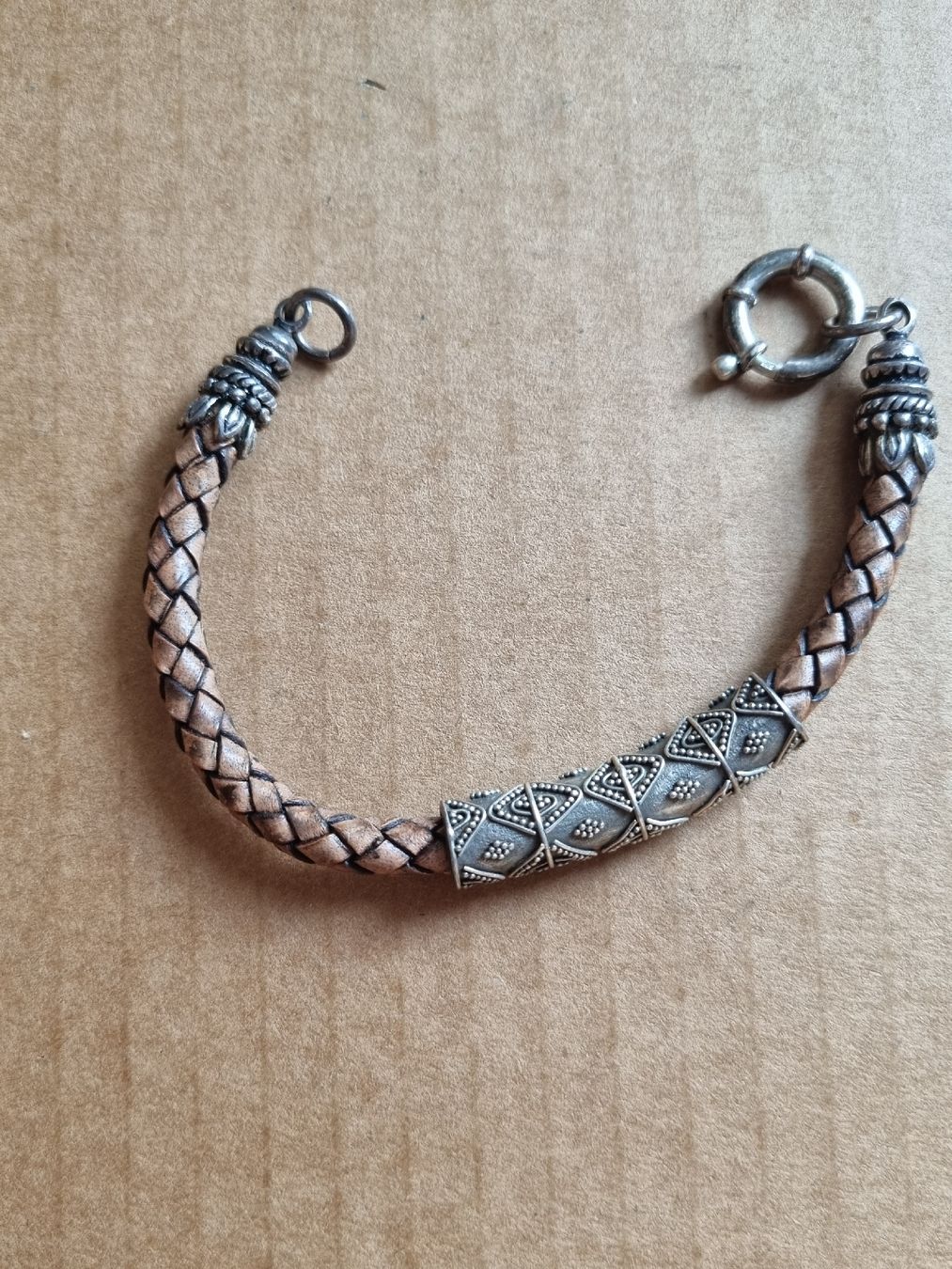 Bracciali & Braccialetti: Silber Leder Armband 925 – Usato da Schaffhausen venduto da Leveron13 1
