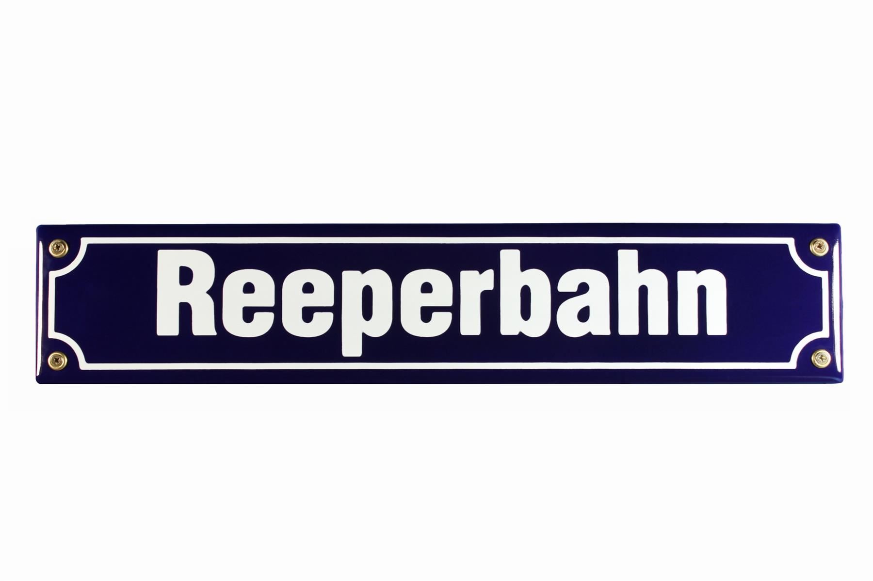 Insegne: Emaille-Schild-REEPERBAHN – Nuovo e nell'imballaggio originale da Rupperswil venduto da big-one-sale