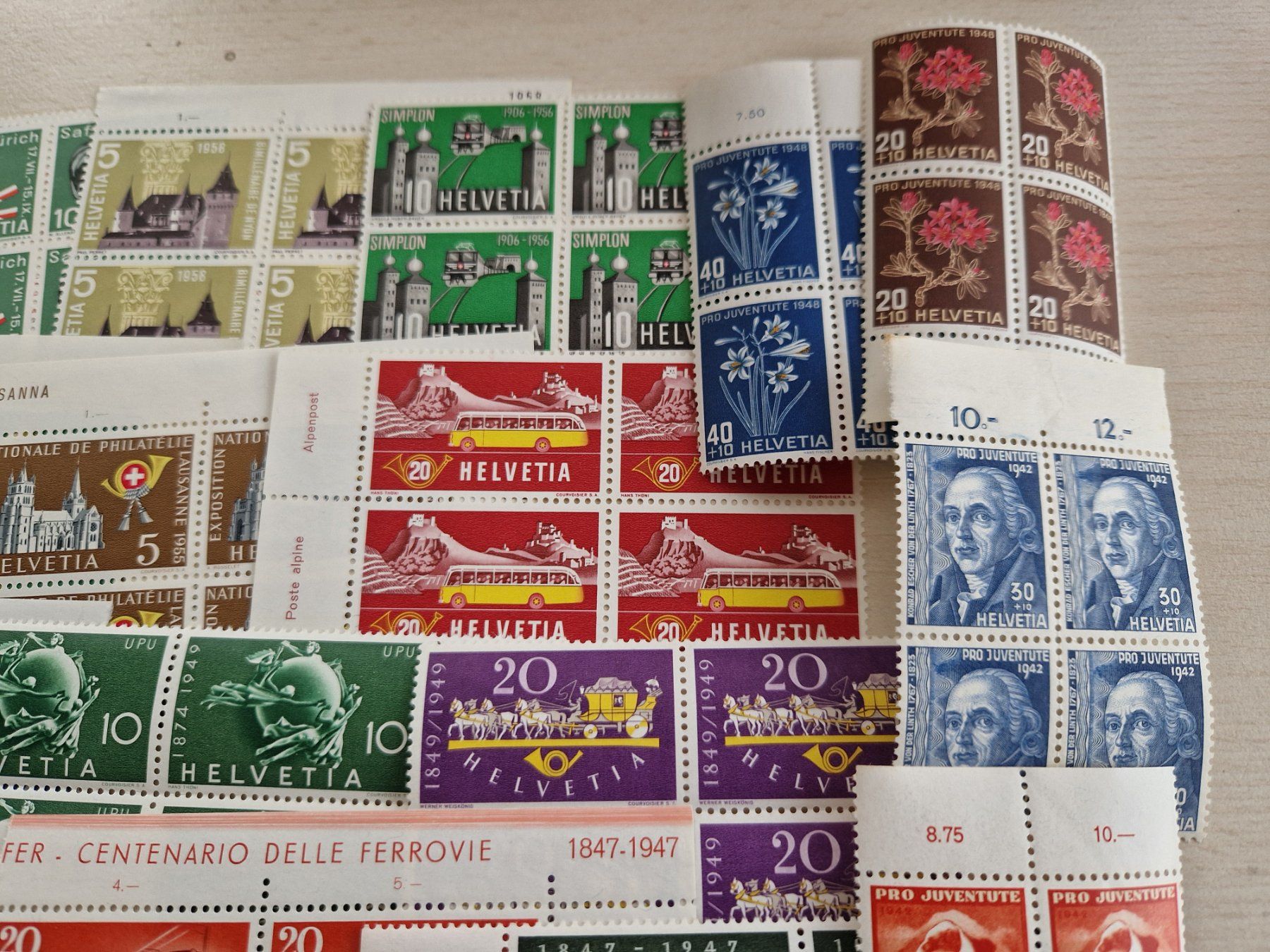 Tutti i francobolli: Ansammlung 4er Blöcke postfrisch**, ab 1.- – Usato da Burgdorf venduto da Glossy01 4