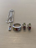 Damen Schmuckset – 3-teilig mit Ohrringen, Ring & Halskette