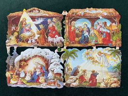 Glanzbilder Krippe Poesiebilder Decoupage Oblaten Nostalgie