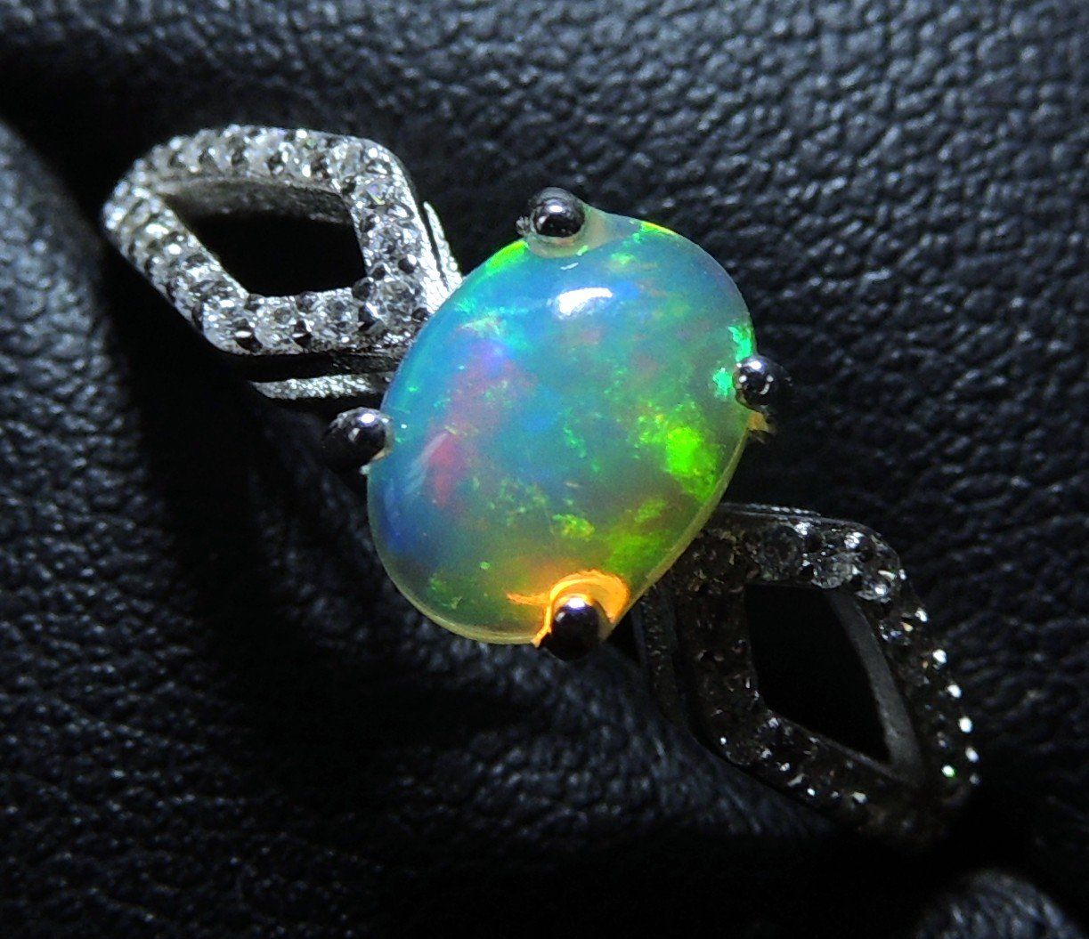 Anelli: Opal Silber 925 Fingerring Gr. 59 – Usato da Waldenburg venduto da schaller707 3