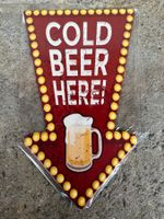 Cold beer bier hinweis pfeil