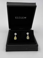 DIAMANT OHRSCHMUCK MIT GELBEN DIAMANTEN INKL. GIA ZERTIFIKAT