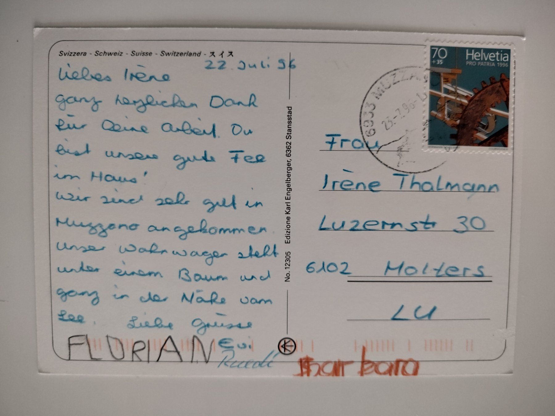 Cartoline postali: Laghetto di Muzzano und Umgebung – Usato da Ohmstal venduto da Lebensfreude05 1