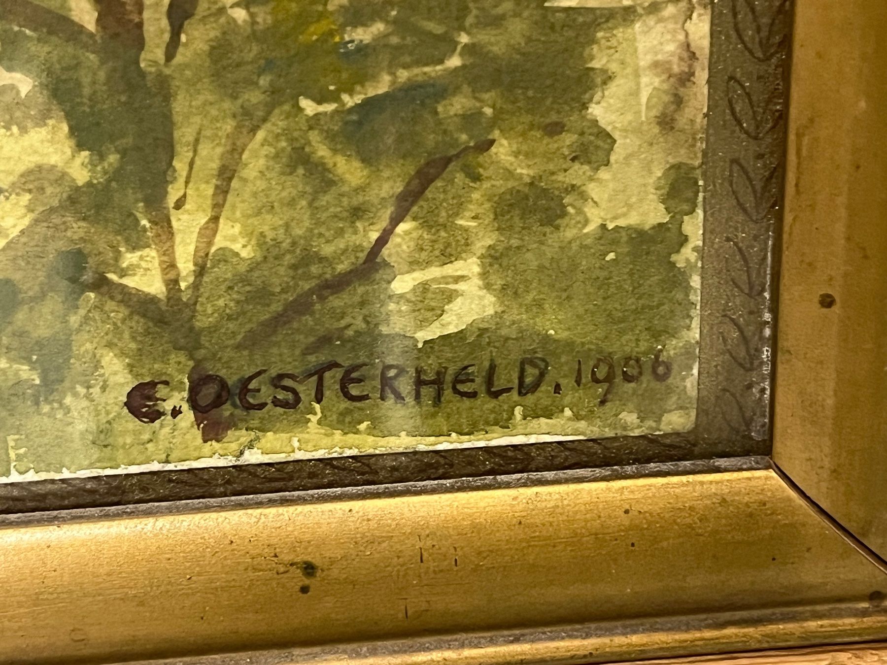 Dipinti: G. OESTERHELD 1906 Ermitage Arlesheim – Usato da Basel venduto da PAUL_ART 4