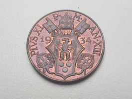 🇻🇦  Vatican 5 centesimi 1934 XF - Luster