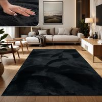 -50%‼️  Flauschiger 240x340  Teppich Super Soft Deep Black