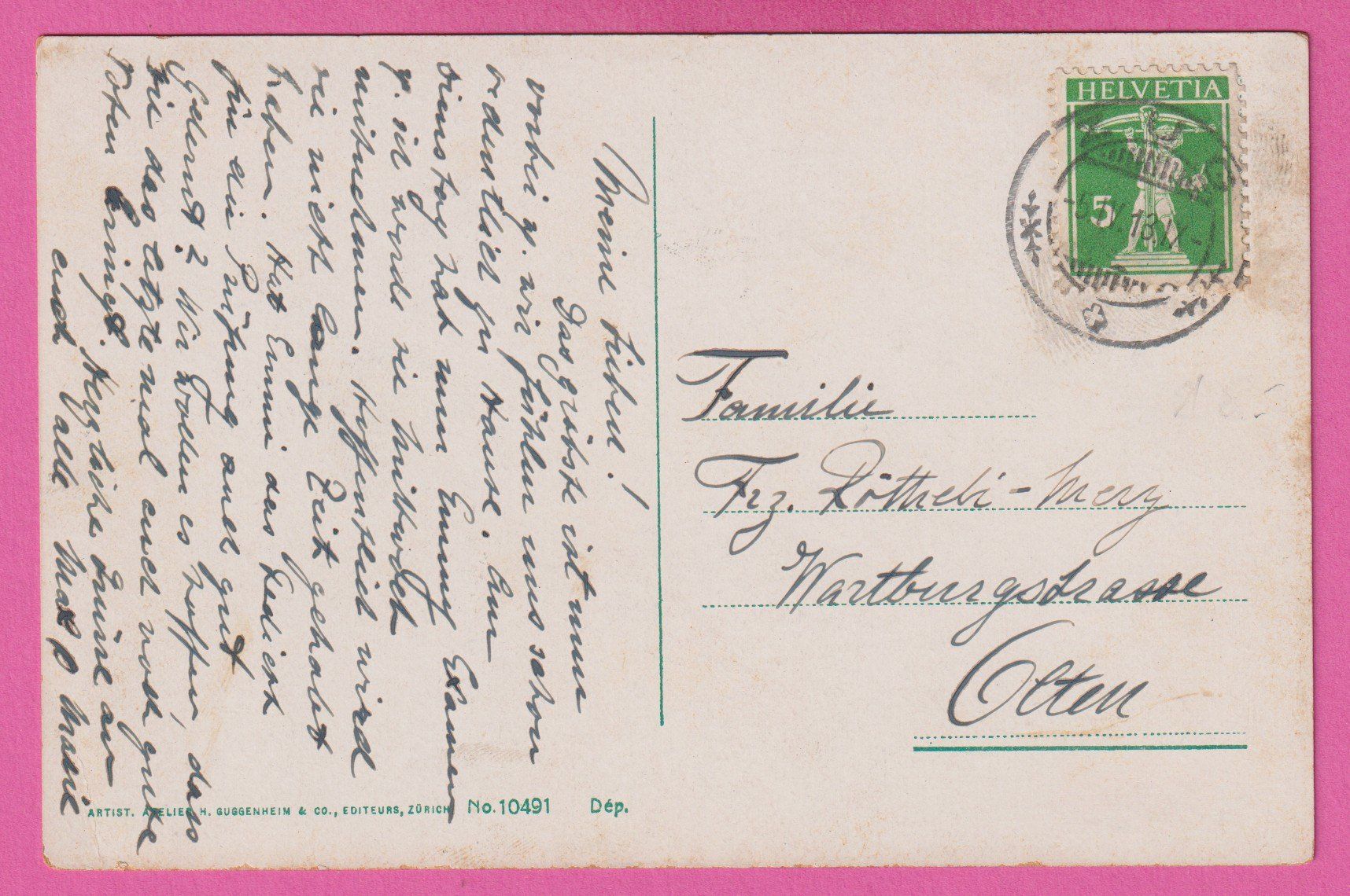 Cartoline postali: Zug gel 1913 – Usato da Einsiedeln venduto da dillie 1