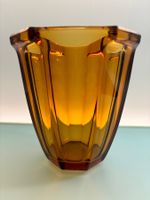 Bernsteinfarbene Art Deco Vase ev. Rudolf Schrötter Inwald
