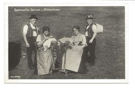 Appenzeller Sennen und Stickerinnen - echte Foto-AK Feldpost