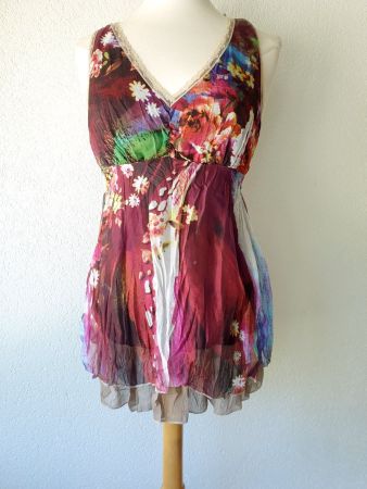 TUNIKA TOP S 36 FADDA MADE FRANCE KLEID,  TOLL ZU SHORTS