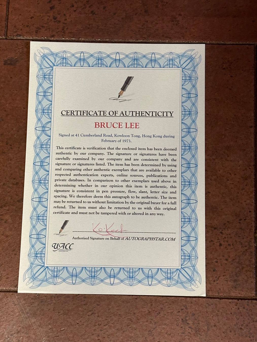 Autografi: Originalautogramm von Bruce Lee mit COA – Usato da rafz venduto da Ttt0071 1