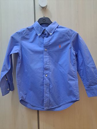 Chemise Ralph Lauren enfant bleu taille 6 100% coton