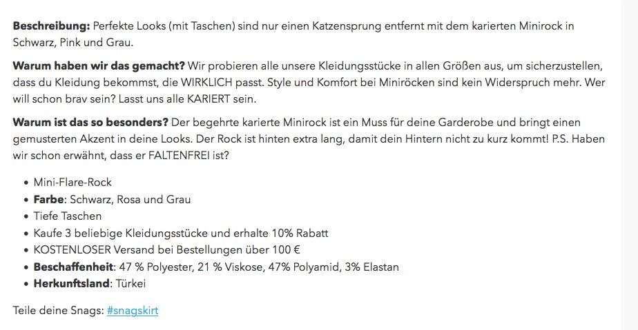 Röcke: Mini Skaterrock von Snag – Neu und originalverpackt aus Mittelhäusern von lacapo8 1