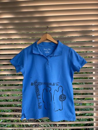 Schulkunstprojekt: Bedrucktes Vintage Männer Polo