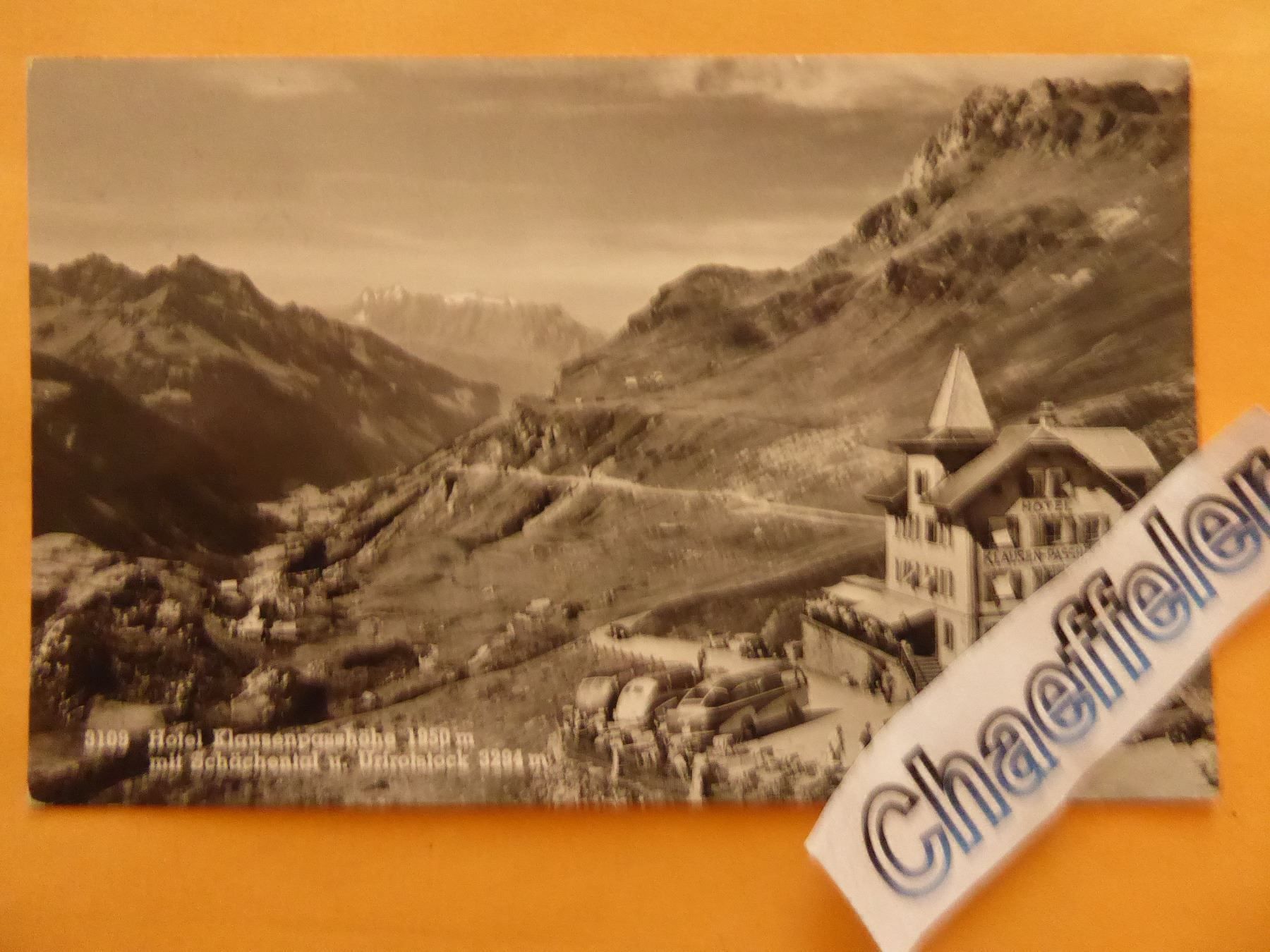 Cartoline postali: 1959  3109   Hotel Klausenpasshöhe – Usato da Zürich venduto da Chaeffeler