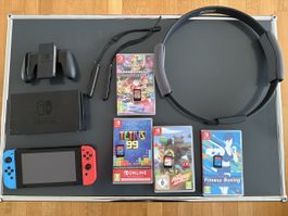 Nintendo Switch mit 4 Spiele + Zubehör
