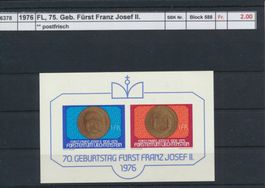 1976 FL, "75. Geb. Fürst Franz Josef II." - Block, **